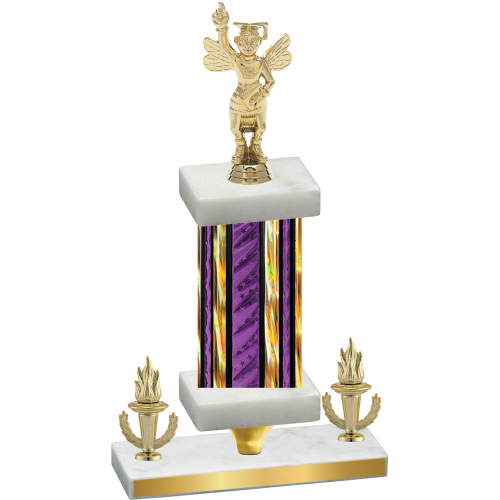 Premium Single Purple Glacier Victory Academics Trophy