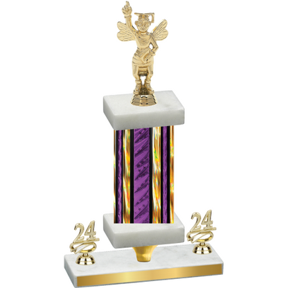 Premium Single Purple Glacier Year Academics Trophy