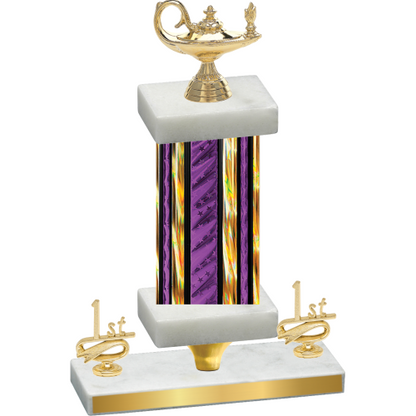 Premium Single Purple Glacier First Place Academics Trophy