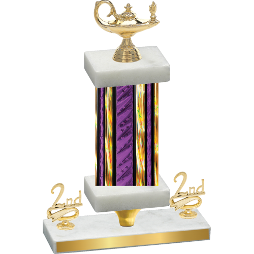 Premium Single Purple Glacier Second Place Academics Trophy