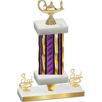 Premium Single Purple Glacier Third Place Academics Trophy