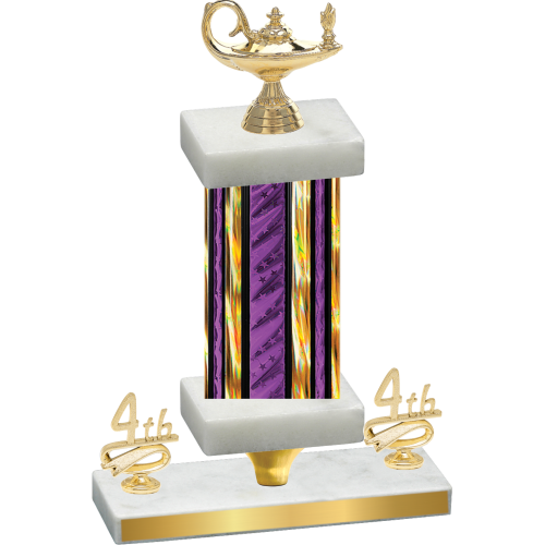 Premium Single Purple Glacier Fourth Place Academics Trophy