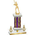 Premium Single Purple Glacier Victory Softball Trophy