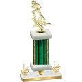 Premium Single Green Glacier First Place Football Trophy