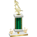 Premium Single Green Glacier Second Place Football Trophy