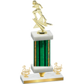 Premium Single Green Glacier Third Place Football Trophy