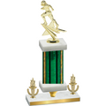 Premium Single Green Glacier Victory Football Trophy