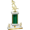 Premium Single Green Glacier Year Football Trophy
