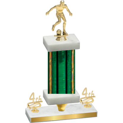 Premium Single Green Glacier Fourth Place Soccer Trophy