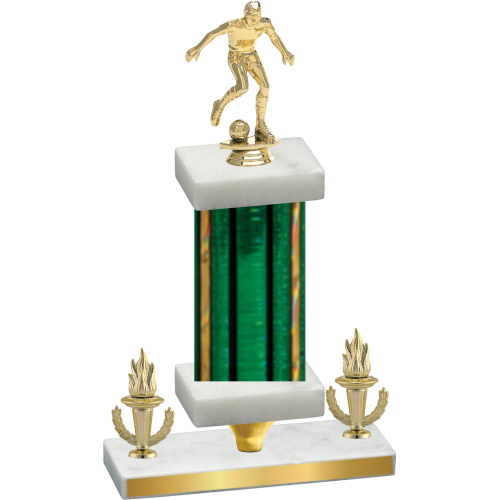 Premium Single Green Glacier Victory Soccer Trophy