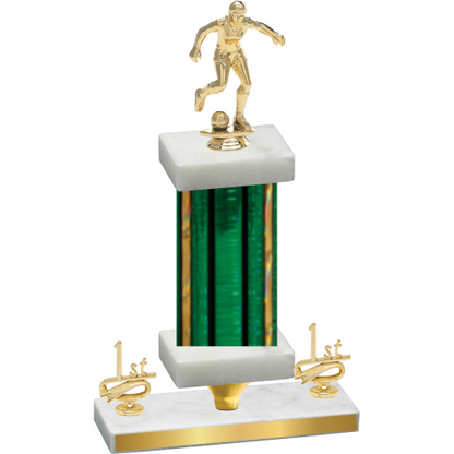 Premium Single Green Glacier First Place Soccer Trophy