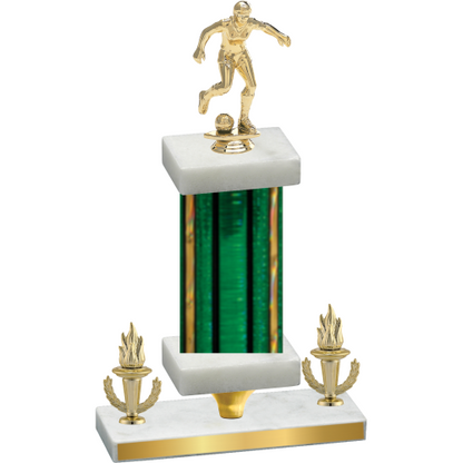 Premium Single Green Glacier Victory Soccer Trophy