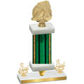 Premium Single Green Glacier Third Place Soccer Trophy