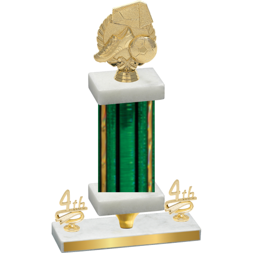 Premium Single Green Glacier Fourth Place Soccer Trophy