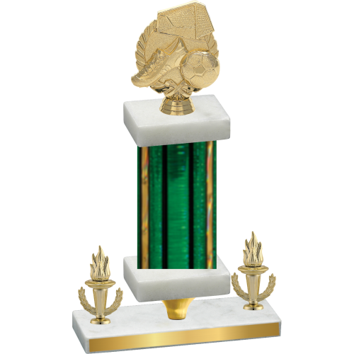 Premium Single Green Glacier Victory Soccer Trophy