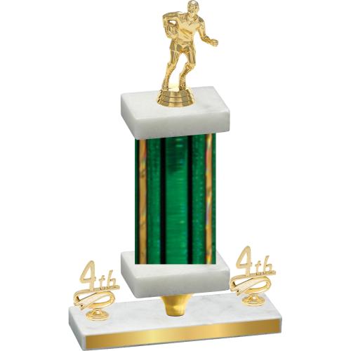 Premium Single Green Glacier Fourth Place Rugby Trophy