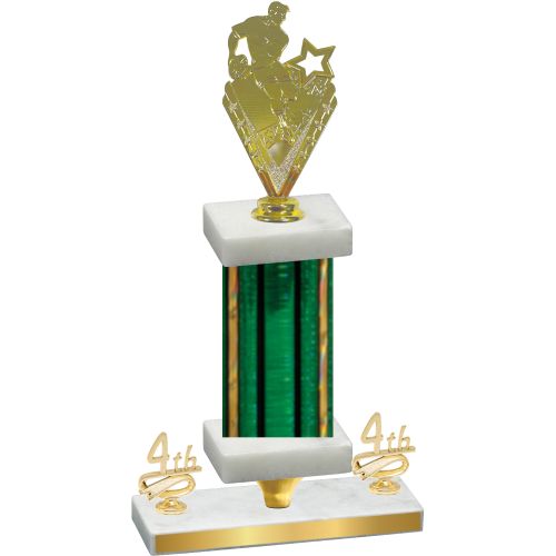 Premium Single Green Glacier Fourth Place Rugby Trophy