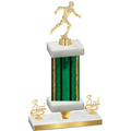 Premium Single Green Glacier Third Place Running Trophy
