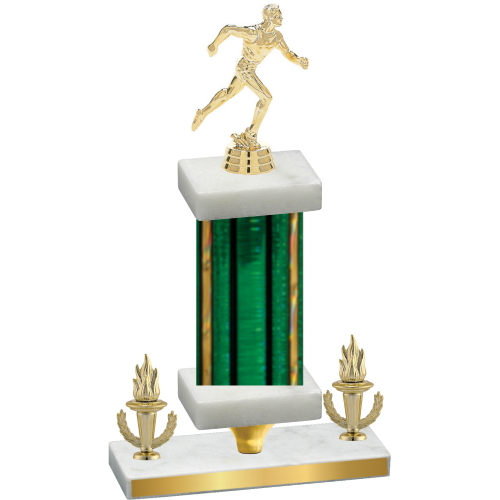 Premium Single Green Glacier Victory Running Trophy