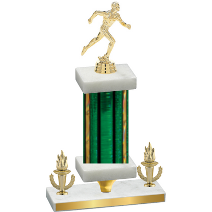 Premium Single Green Glacier Victory Running Trophy