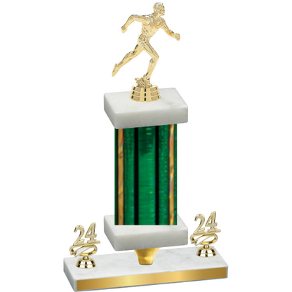 Premium Single Green Glacier Year Running Trophy