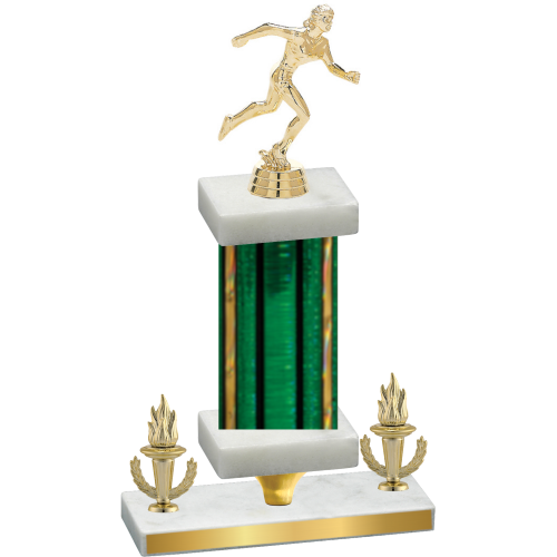 Premium Single Green Glacier Victory Running Trophy