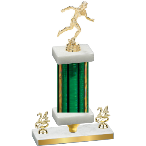 Premium Single Green Glacier Year Running Trophy