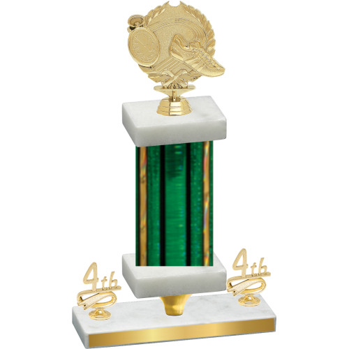 Premium Single Green Glacier Fourth Place Running Trophy