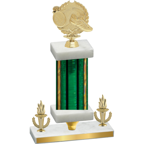 Premium Single Green Glacier Victory Running Trophy