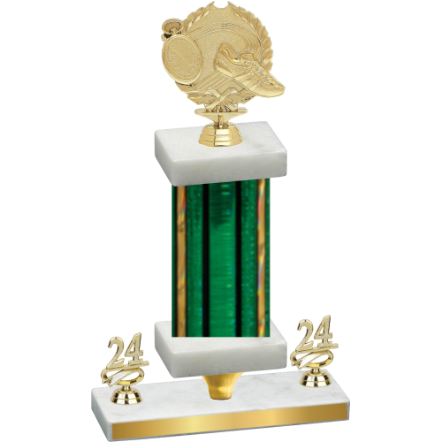 Premium Single Green Glacier Year Running Trophy