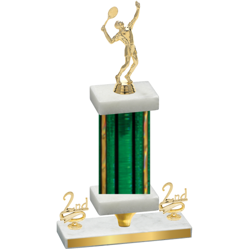 Premium Single Green Glacier Second Place Tennis Trophy