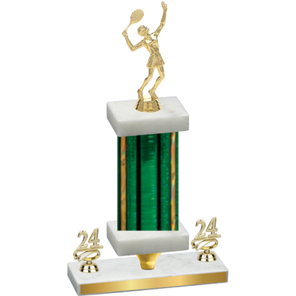 Premium Single Green Glacier Year Tennis Trophy
