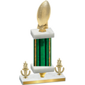 Premium Single Green Glacier Victory Football Trophy