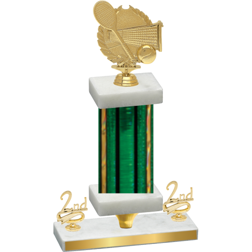 Premium Single Green Glacier Second Place Tennis Trophy