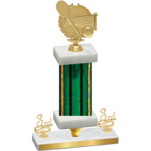 Premium Single Green Glacier Third Place Tennis Trophy
