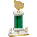Premium Single Green Glacier Year Tennis Trophy