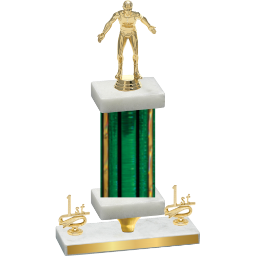 Premium Single Green Glacier First Place Wrestling Trophy
