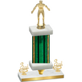 Premium Single Green Glacier Third Place Wrestling Trophy