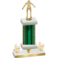 Premium Single Green Glacier Fourth Place Wrestling Trophy