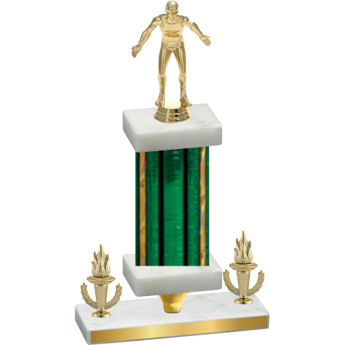 Premium Single Green Glacier Victory Wrestling Trophy