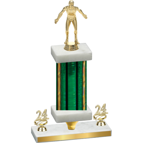Premium Single Green Glacier Year Wrestling Trophy