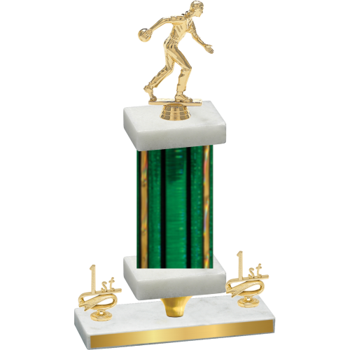 Premium Single Green Glacier First Place Bowling Trophy