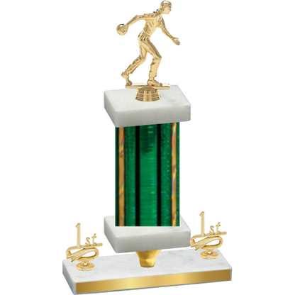 Premium Single Green Glacier First Place Bowling Trophy