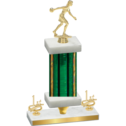 Premium Single Green Glacier First Place Bowling Trophy