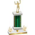 Premium Single Green Glacier Fourth Place Volleyball Trophy
