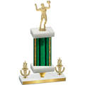Premium Single Green Glacier Victory Volleyball Trophy