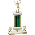 Premium Single Green Glacier Year Volleyball Trophy
