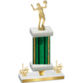 Premium Single Green Glacier First Place Volleyball Trophy