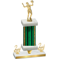 Premium Single Green Glacier Second Place Volleyball Trophy