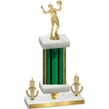 Premium Single Green Glacier Victory Volleyball Trophy